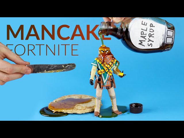 Making MANCAKE with real PANCAKES and then eat him (Fortnite Battle Royale)