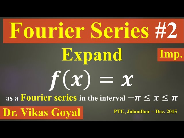 Fourier Series #2 (Imp.) #FourierSeries #EngineeringMathematics #BScMaths #EngineeringMathematics3