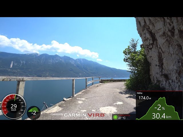 Best Cycling Workout Lake Garda Italy 4K Video Garmin