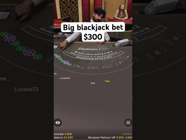 $300 blackjack bet #shorts