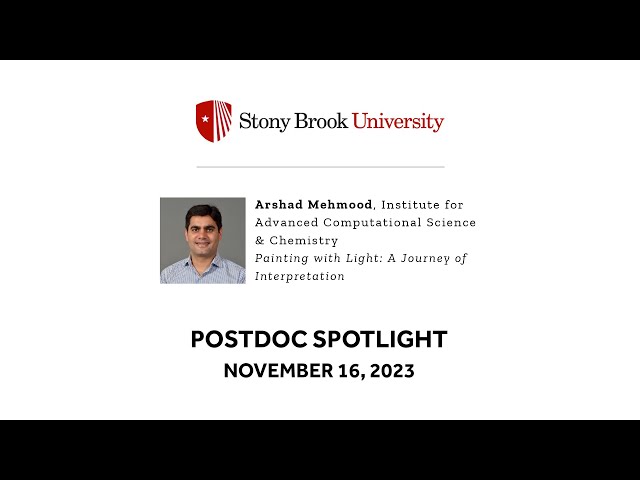 SBU Postdoc Spotlight 2023: Arshad Mehmood