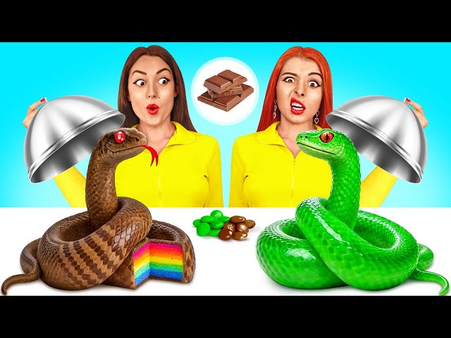 Food Challenge | Chocolate vs Real Food Competition by RATATA POWER
