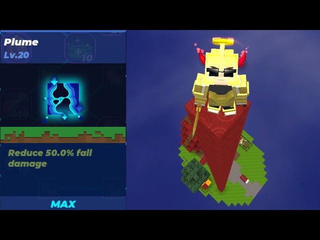 New No Fall Damage Glitch with Plume Talents in BedWars! (Blockman Go)