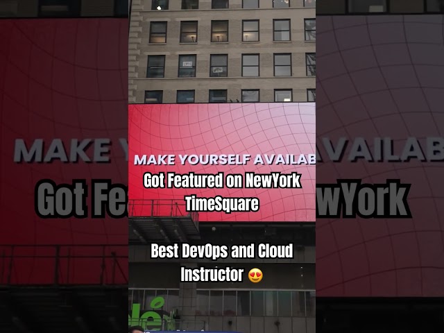 Got Featured on Newyork TimeSquare | Best DevOps Instructor 😍 #abhishekveeramalla #devopsonline