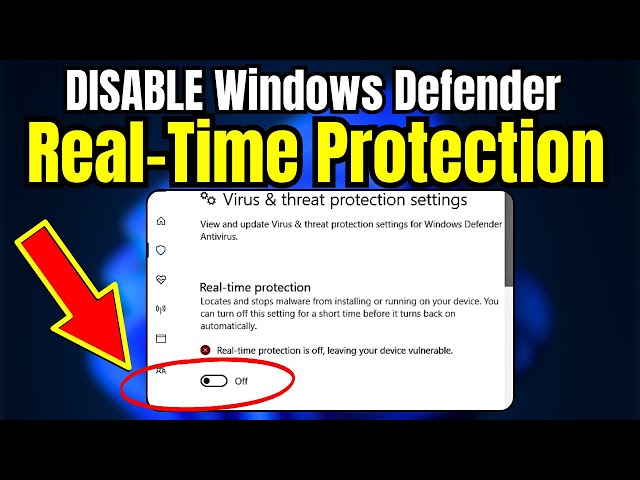 How to Disable REALTIME Protection Permanently in Windows 11/10|Turn Off Windows Defender Windows 11