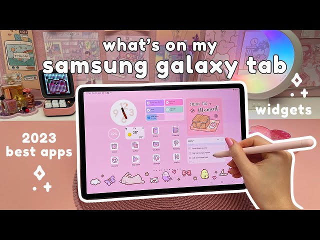 what's on my Samsung Galaxy Tab 💗 best apps + widgets | productivity apps, note taking & more
