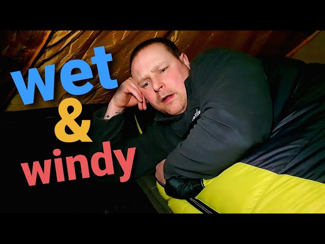tent camping in wild overnight wind and heavy rain - lock down garden camping - oex jackal lll tent.