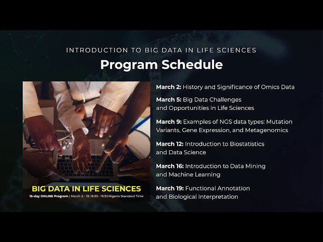 Introduction to Big Data in Life Sciences - OmicsLogic Nigeria 2020