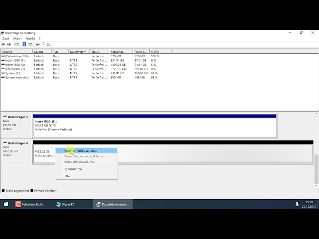 Neue Festplatte initialisieren, partitionieren, Volume erstellen und formatieren – Windows-Tutorial