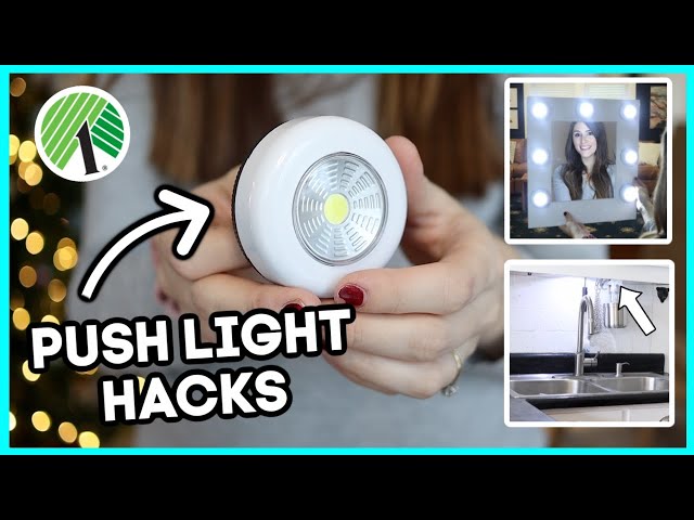 $1 PUSH LIGHT HACKS | Genius things you can do with Dollar Tree push lights