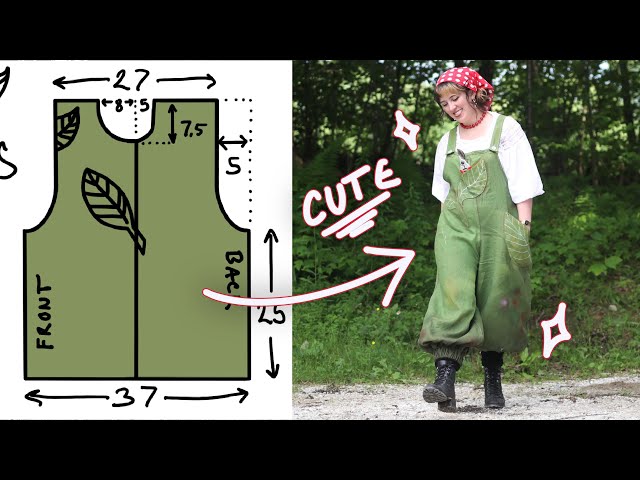 Easy DIY 🌱Nature🌿 Overalls for Summer (vintage inspired and CUTE)
