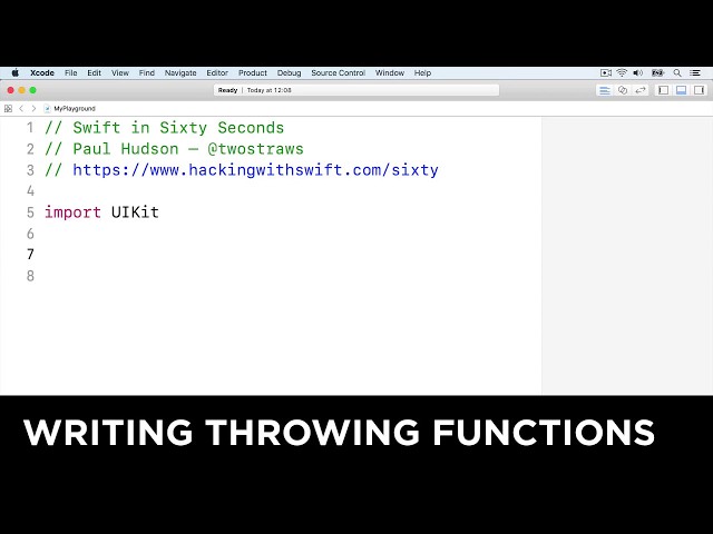 Writing throwing functions – Swift in Sixty Seconds