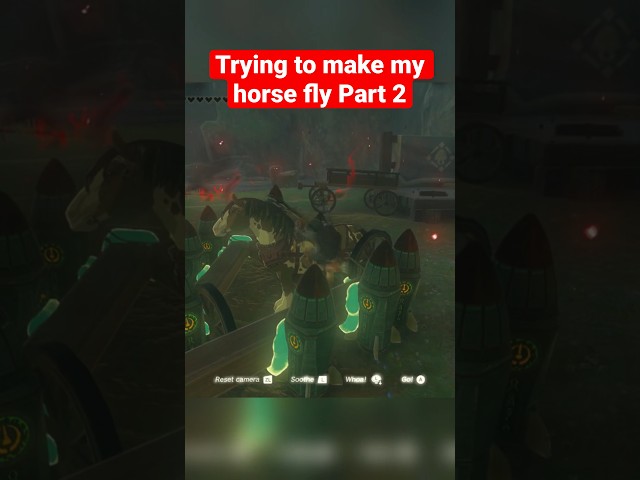 Trying to make my horse fly in Zelda Tears of the Kingdom Part 2 #shorts