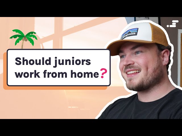 Juniors developers can work from home. But should they?