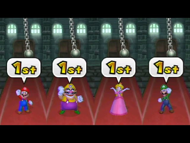 Mario Party 9 Superstars Minigame Battle - Mario vs Wario vs Luigi vs Peach (Master CPU)