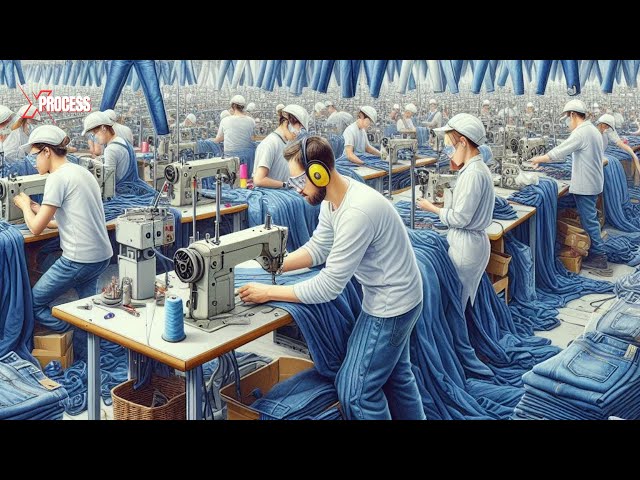 How are JEANS Made in a Factory | How are DISTRESSED JEANS Made?👖