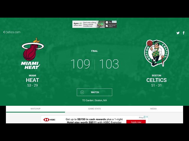 Miami Heat vs Boston Celtics Game 3 Scoreboard - LIVE