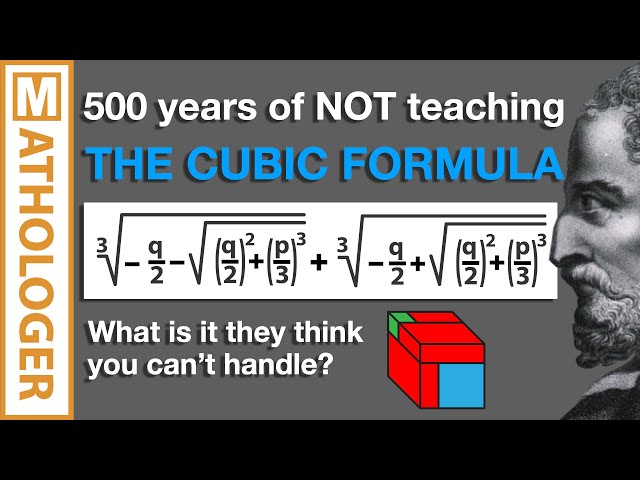 500 years of NOT teaching THE CUBIC FORMULA. What is it they think you can't handle?