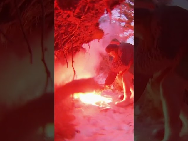 How To Make Fire With A Rescue Flare #dualsurvival #shorts