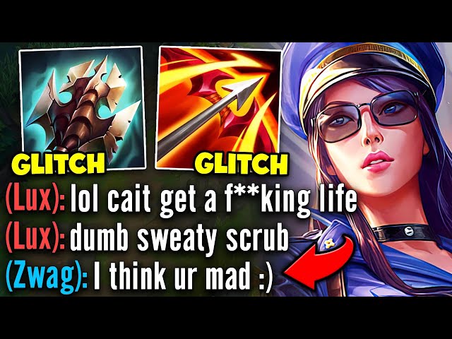 I beat this Lux so bad she has a mental breakdown in all chat (GLITCH AUTO CAITLYN)