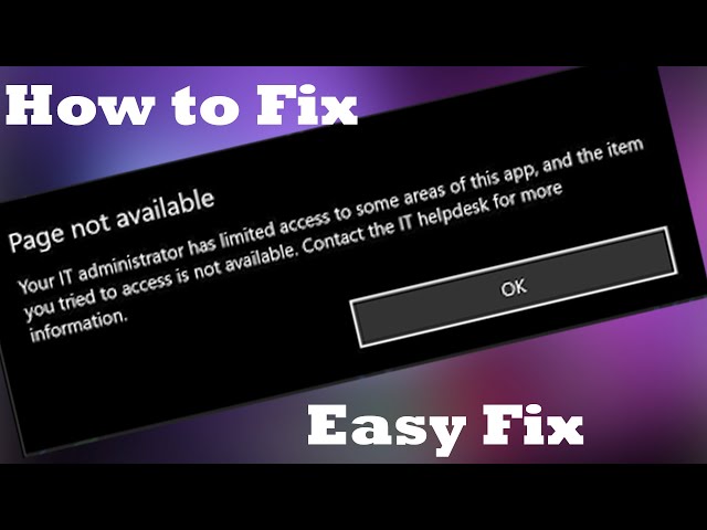 How to fix "IT Administrator has limited access" under 5 minutes | Easy Fix