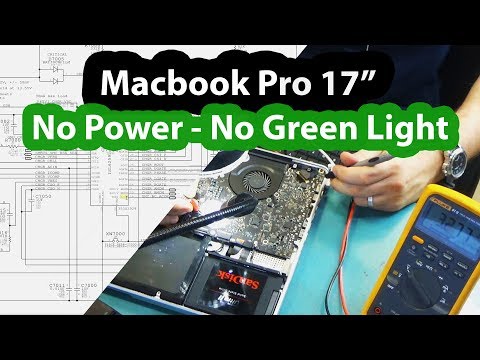 MacBook Pro 17" 820-2914 - No power No green light - Possible SMC problem