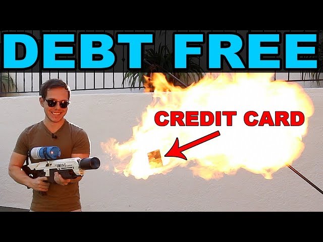 DESTROYING all my credit cards with a FLAMETHROWER