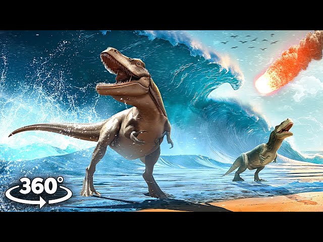 360° Dinosaur's Last Day 1 - Asteroid and Tsunami VR 360 Video 4k ultra hd