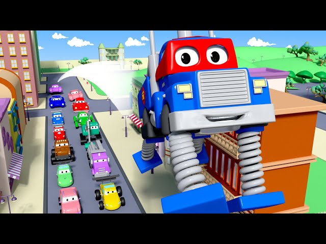 Carl der Super Truck - Der hüpfende Lastwagen - Autopolis 🚒 Lastwagen Zeichentrickfilme für Kinder