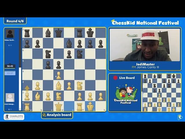 ChessKid National Festival Tournament: Round 4 with FM James Canty and IM Danny Rensch