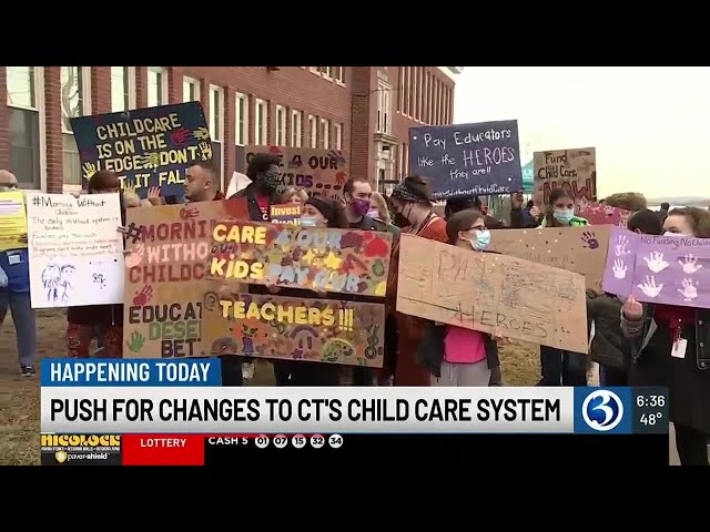 VIDEO: Rally set to draw attention to Connecticut’s childcare system