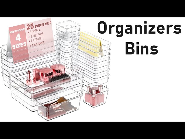 Organizer Bins RETHONE Drawer Organizer Set