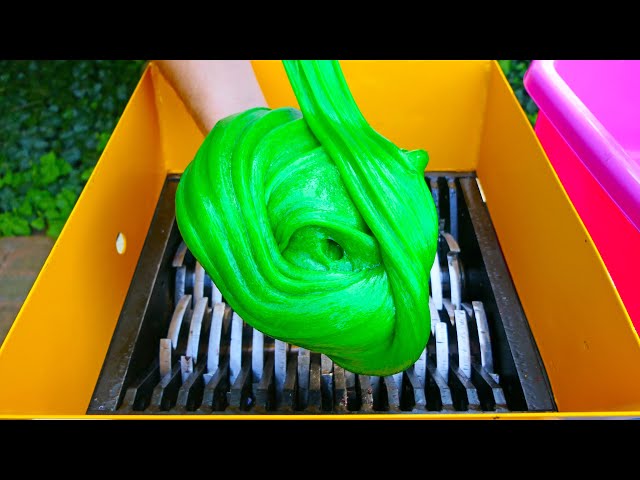 Shredding & Mixing Slime! Satisfying ASMR Video!