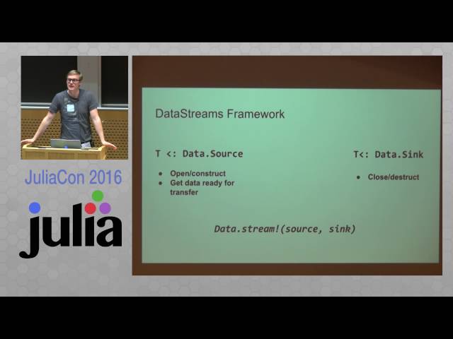 DataStreams.jl: Workflows for Data Processing Tasks | Jacob Quinn | JuliaCon 2016