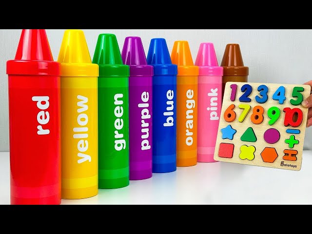 Best Learning Colors and Numbers with Pencil Surprises | Preschool Learning Toy Video For Kids