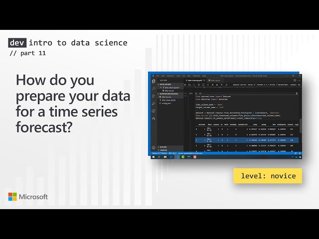 How do you prepare your data for a time series forecast? (11 of 28)