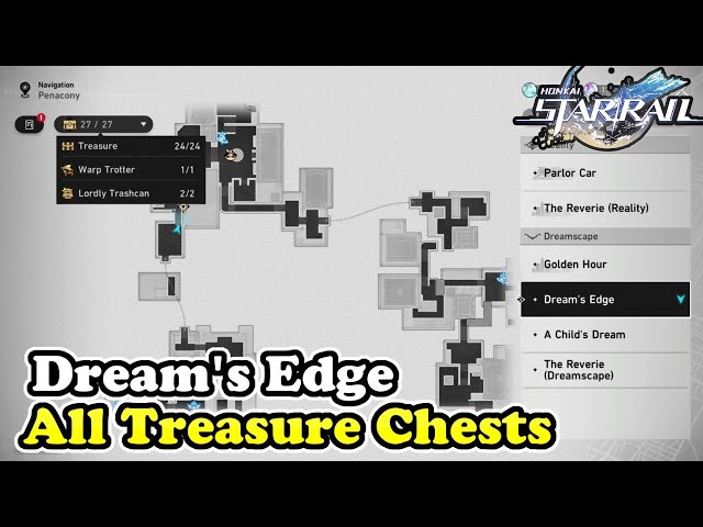 Honkai Star Rail Dream's Edge All Chest Locations (Chests & Warp Trotter & Lordly Trashcan)