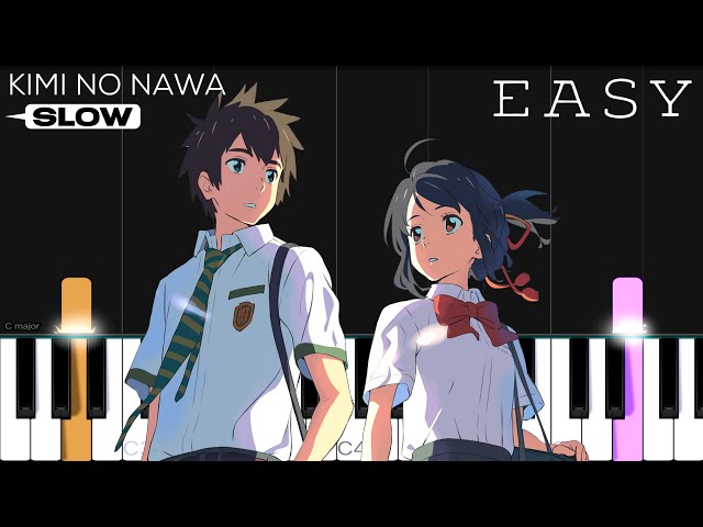 Kimi no Na wa (Your Name) - Sparkle | SLOW EASY Piano Tutorial