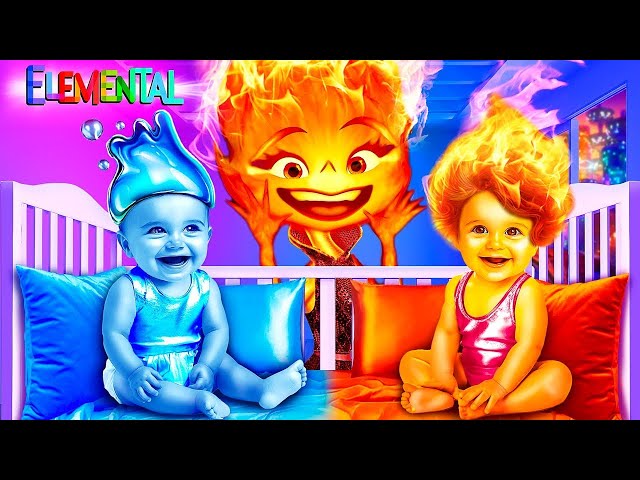 Ember and Wade from Elemental have Children! Fire vs Water Parenting Hacks!