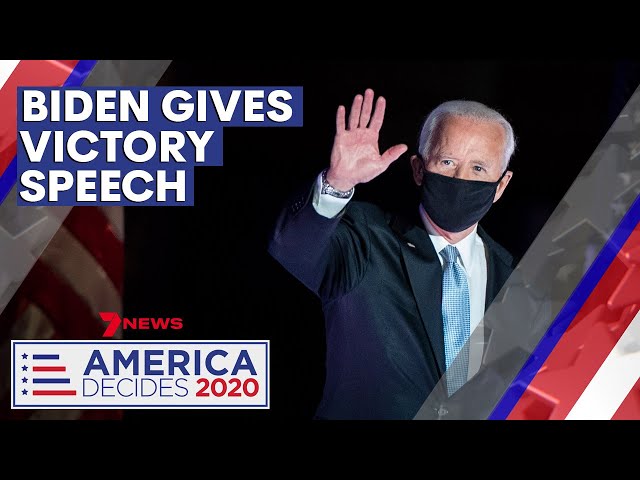 'This is the time to heal': President-elect Joe Biden delivers victory speech | 7NEWS