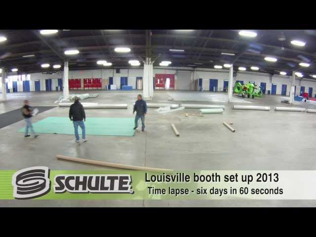 Time lapse of Schulte Industries, Louisville trade show booth set up. Six days in sixty seconds.