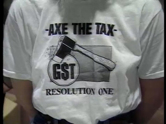 "Axe the Tax" movement grows in Alberta in 1989