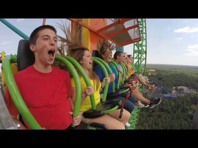 Zumanjaro Drop of Doom POV World's Tallest Drop Ride Six Flags Great Adventure