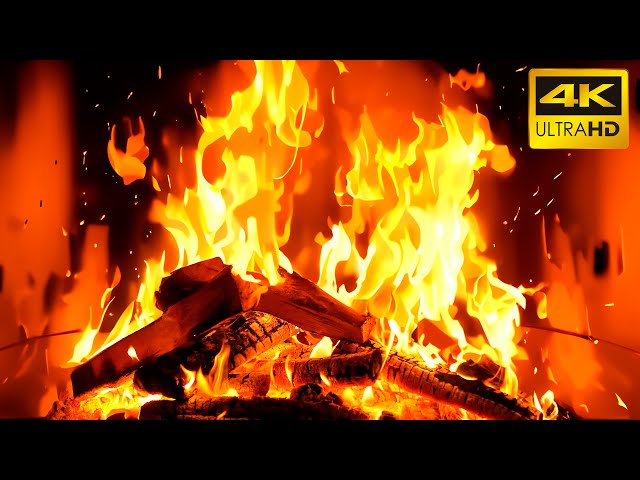 🔥 Crackling Fireplace Logs: Burning Bright for Ultimate Relaxation 🔥 Cozy Fireplace (Ultra HD) 4K