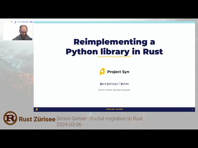 Project Syn - Simon Gerber - Rust Zürisee March 2024