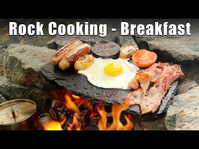 Cooking on a Rock - Bushcraft Breakfast
