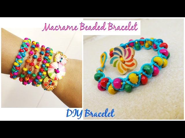 How to make a macrame bracelet with beads | DIY bracelet | part - 4
