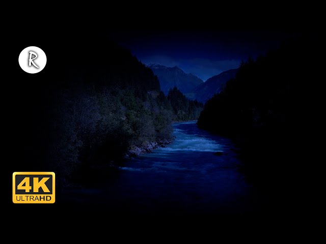 River Sounds for Deep Sleep - Relax Night and Day Nature Film - 10 Hours 4K