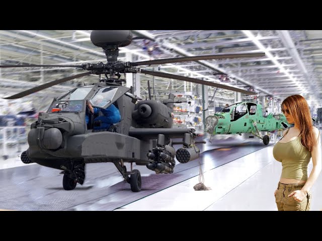 Inside Secret US Helicopter Factory: APACHE AH-64 Manufacturing process - Production line