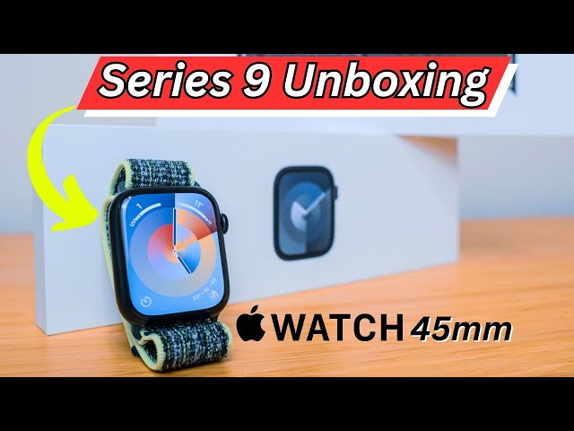 Apple Watch Series 9 - Unboxing and Setup (45mm Midnight Aluminum)